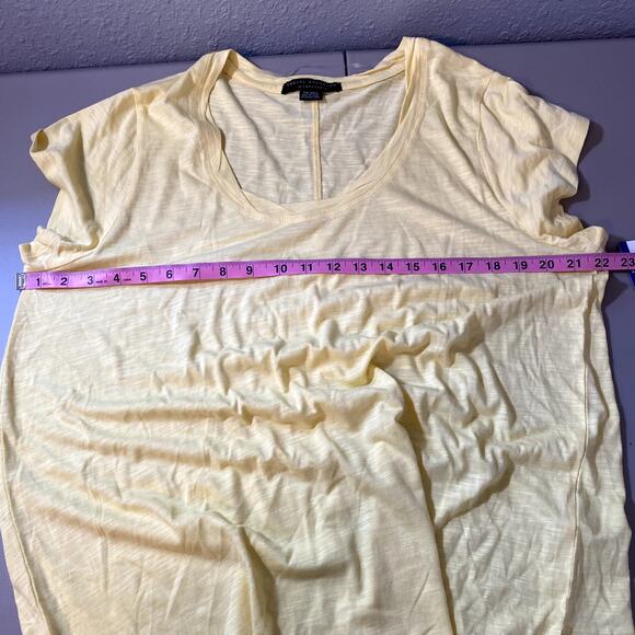 Social Standard Sanctuary XXL Tee Shirt Top Short Sleeve Yellow Scoop Neck - Picture 7 of 9